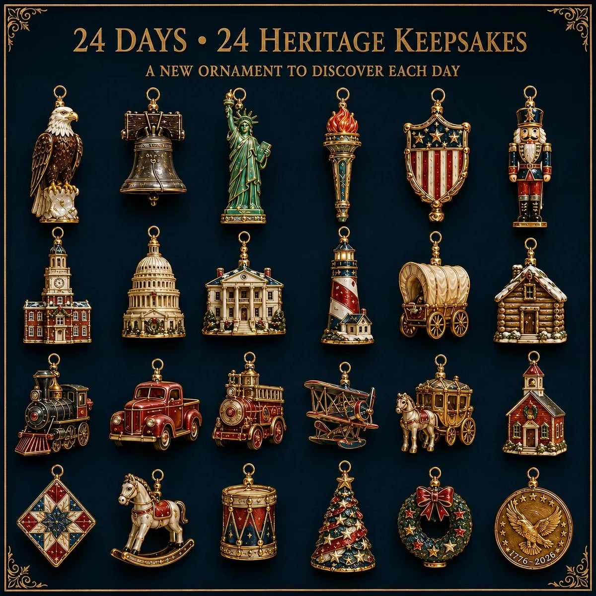 🇺🇸🎄 24 Days of American Heritage – 250th Anniversary Christmas Collector Countdown