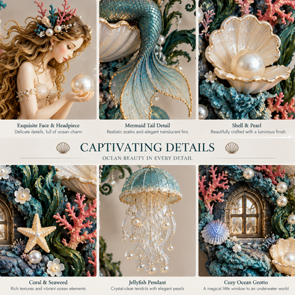 ✨ Mermaid Pearl Glow Wall Light – Ocean-Inspired Coastal Decor 🧜‍♀️🐚