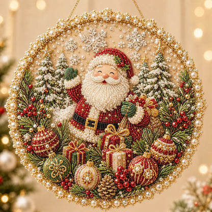 🌸🌻🍂🎄 LAST DAY 49% OFF – ✨ Four Seasons & Holiday Pearl Art Hanging Wreath Kit | Luxury Flocked Canvas with Scratch-Resistant Non-Fading Pearl Beads DIY Handmade Seasonal Decor 💎