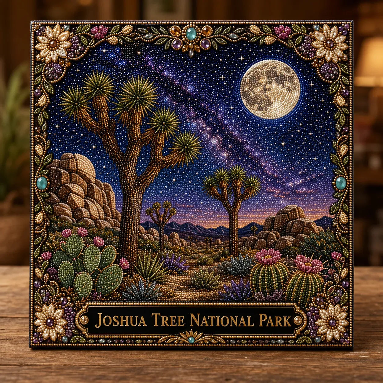 🏔️🌲 Premium 3D Pearl National Parks Wall Art Kit | Luxury Flocked Canvas with Scratch-Resistant Non-Fading Pearl Beads DIY Nature Decor ✨