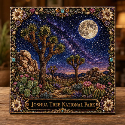 🏔️🌲 Premium 3D Pearl National Parks Wall Art Kit | Luxury Flocked Canvas with Scratch-Resistant Non-Fading Pearl Beads DIY Nature Decor ✨