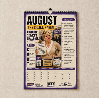 2027 C.U.N.T. Calendar 2.0 - The Calendar That Finally Has A Personality 😈