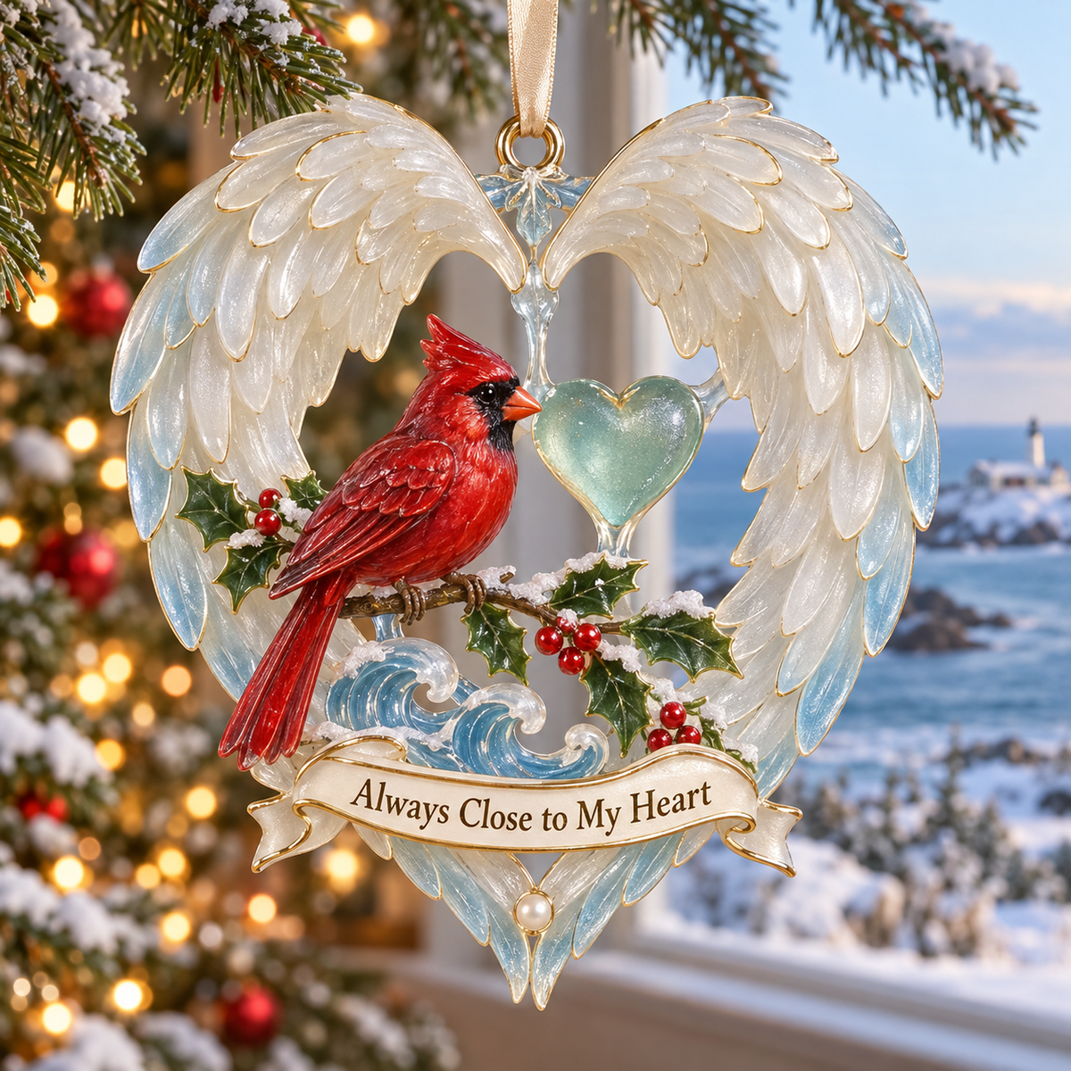 Cardinal memorial ornament message