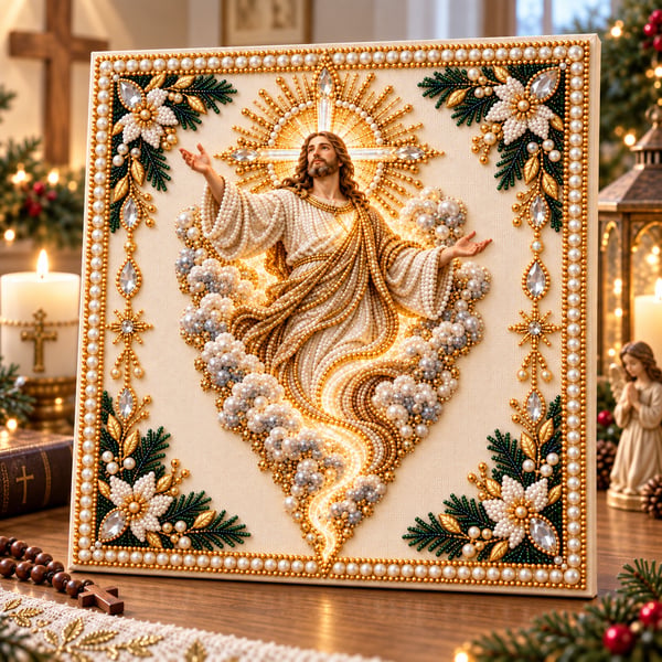 🙏✝️DIY Christian Pearl Artwork Kit✈️ Buy 2+ Get Free Shipping