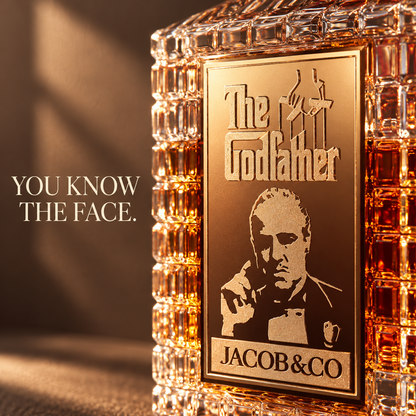 🥃 The Godfather-Inspired Whiskey Decanter | Faceted Stopper, Gold-Tone Details & Classic Cinema Style 🎬