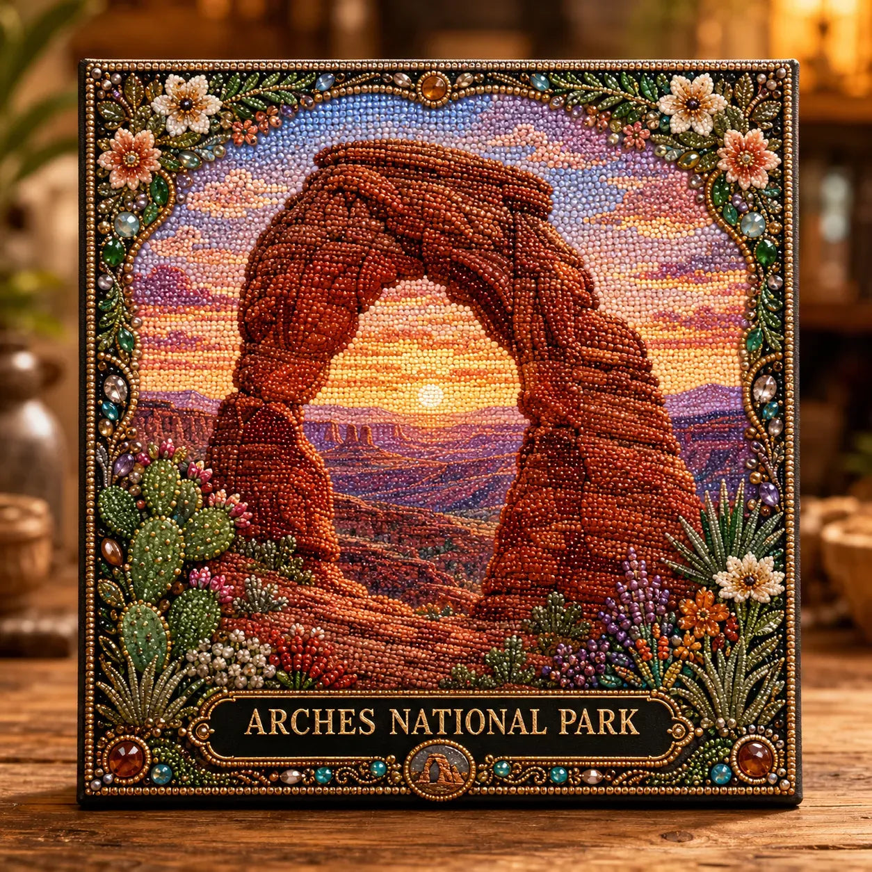 🏔️🌲 Premium 3D Pearl National Parks Wall Art Kit | Luxury Flocked Canvas with Scratch-Resistant Non-Fading Pearl Beads DIY Nature Decor ✨
