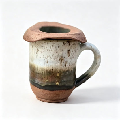 📍🤠 Cowboy Hat Ceramic Tea Mug Set | Western Handmade Cup with Hat Tea Strainer & Cowboy Boot Coaster, Rustic Farmhouse Gift
