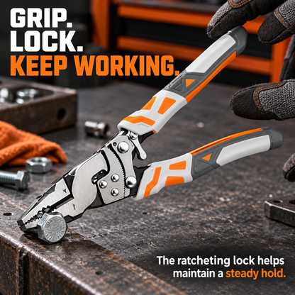 🔧 Self-Locking Ratchet Pliers – Secure Grip, Less Effort🔥