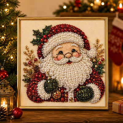 🎨Relaxing & Beginner-Friendly-💎DIY Christmas Pearl Diamond Painting Art Kit With Frame