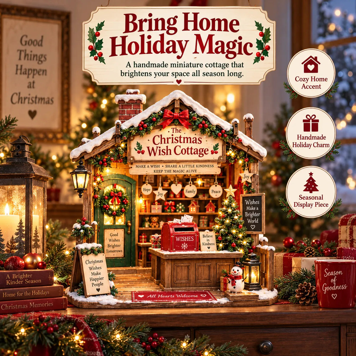 🎄 The Christmas Wish Cottage™-3D Slot-In DIY Christmas Craft Kit