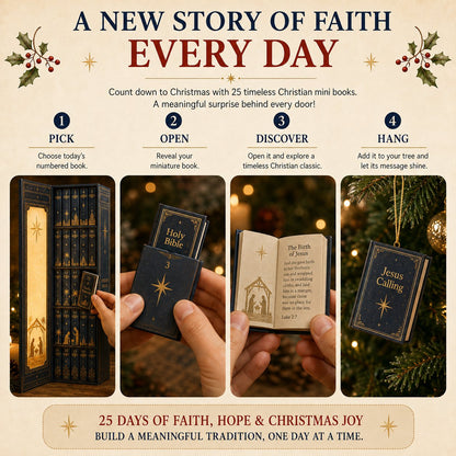 🎁Last Day 49% OFF-✦ 📖 25-Day Christian Mini Book Advent Calendar 🎄 ✦