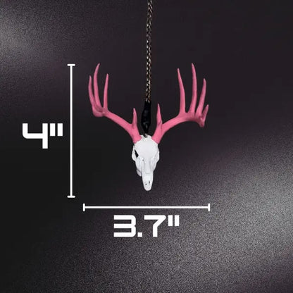 🦌💀 Wild Trail Deer Skull Mirror Charm – 3D Rustic Hanging Truck & Car Decor, Unique Gifts for Hunters & Outdoor Lovers 🎁