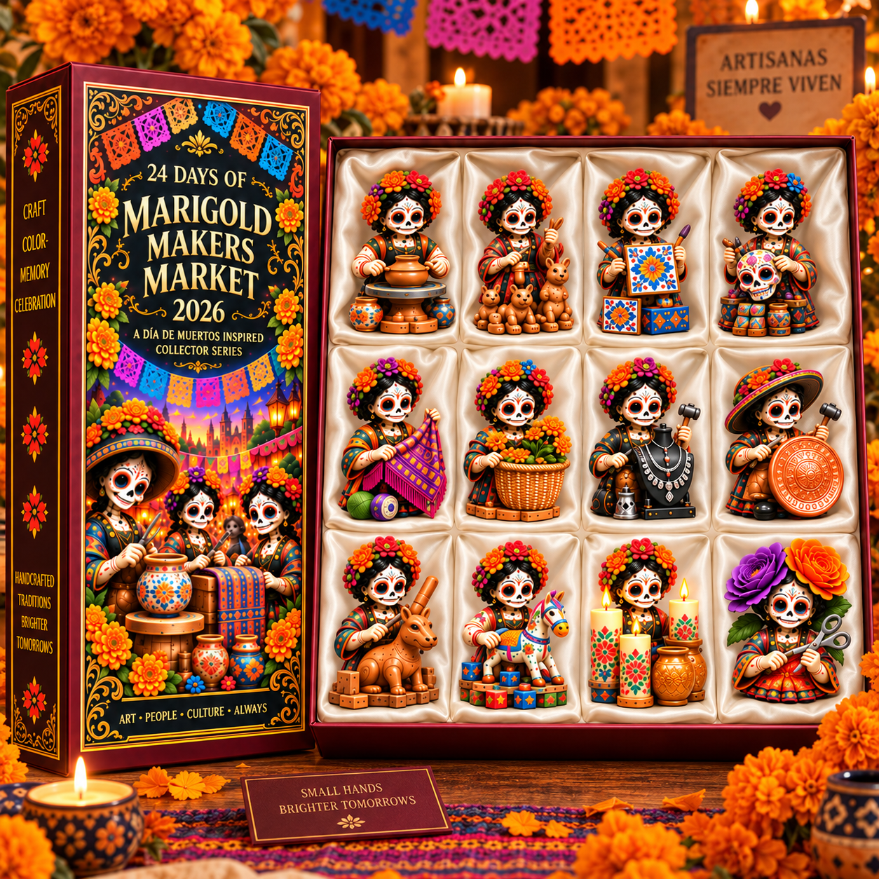 24 Days of Handcrafted Tradition — Día de Muertos Marigold Makers Market Advent Calendar 2026