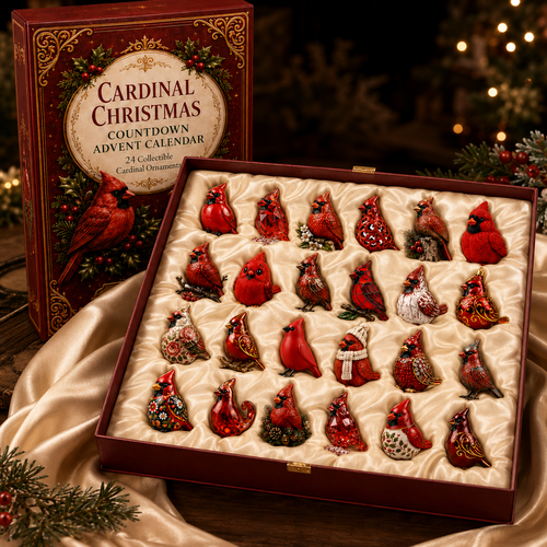 Last 50 pcs⏰ High-quality  model✨Cardinal Christmas 24-Day Countdown Calendar – Limited Anniversary Edition