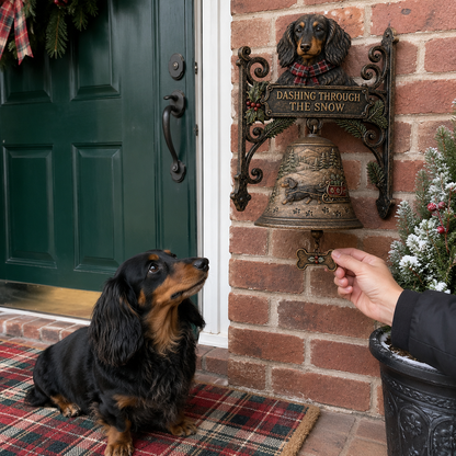 🐕 Dashing Through the Snow – Dachshund Christmas Sleigh Bell 🎄