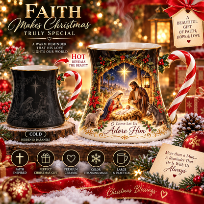🎄Christmas Magic Color-Changing Mug – Heat Reveal Holiday Gift ✨