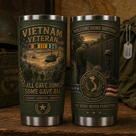 🎖️ 🇺🇸 Vietnam War Veteran Commemorative Travel Tumbler