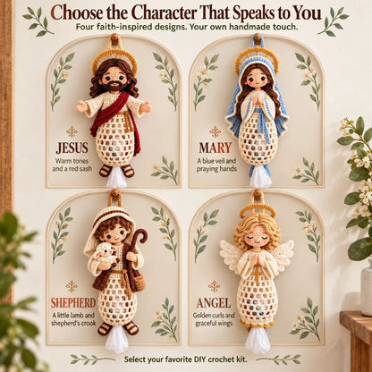 ⏳ Last Day 49% OFF – 🧶 Beginner-Friendly Blessed Home Crochet Bag Holder DIY Kit | 4 Faith-Inspired Designs with Yarn, Tools & Guide Included ✝️