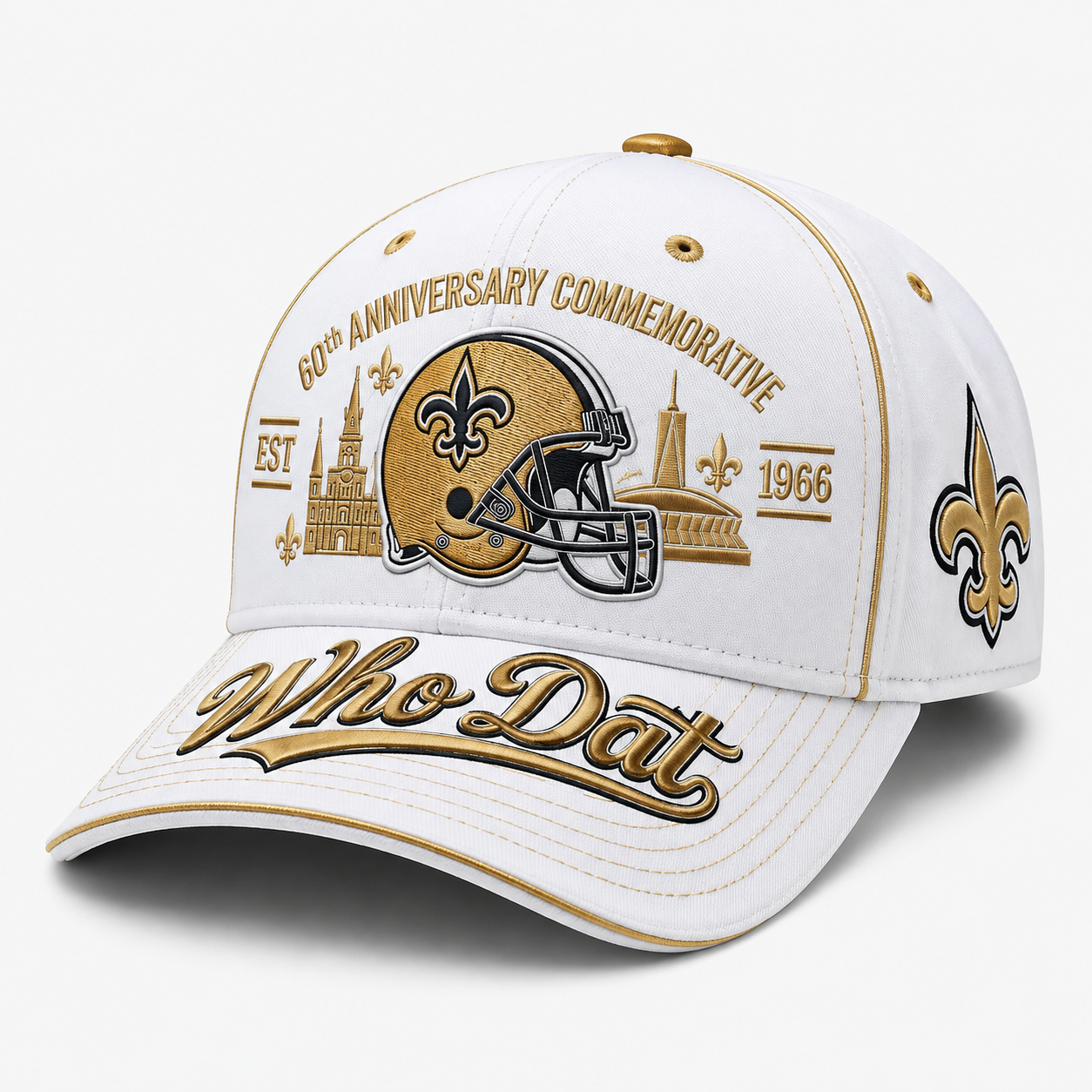 🇺🇸 Last Day Promo: 49% OFF⚜️🏈Who Dat 60th Anniversary Baseball Cap