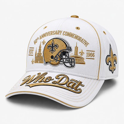 🇺🇸 Last Day Promo: 49% OFF⚜️🏈Who Dat 60th Anniversary Baseball Cap