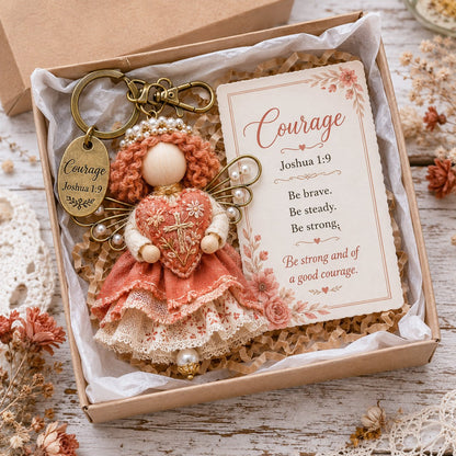 🪽 Faith Angel Keychain Gift Set - A Little Angel of Faith, Comfort & Love💛