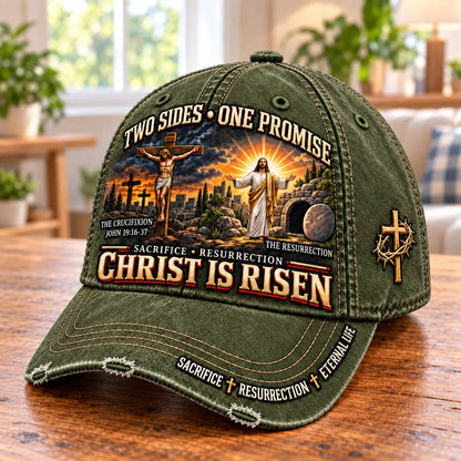 🔥Last Day 50% OFF ✝️ Christ Is Risen Two Sides One Promise Baseball Cap
