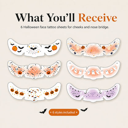✨ Temporary Freckle Face Tattoos – 6 Themed Styles for Every Mood