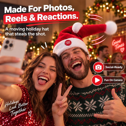 🎅 🤣 Singing & Dancing Santa Hat — Animated Christmas Party Hat(📦Buy 2 Free Shipping)