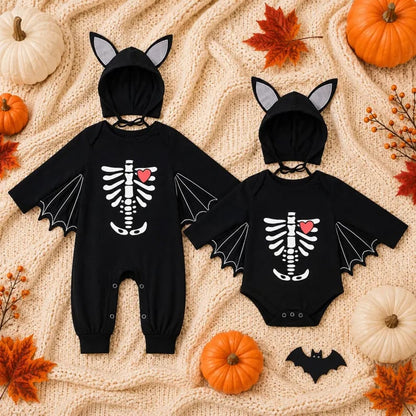 🎃🦇 Baby’s First Halloween Bat Romper – An Adorable Outfit for Little Spooky Memories