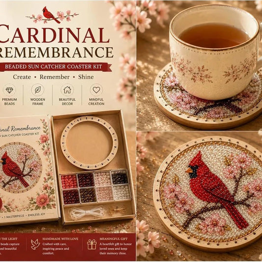 🧵💖 DIY Handmade Floral Beaded Coaster Kit – Relax, Create & Decorate Your Home