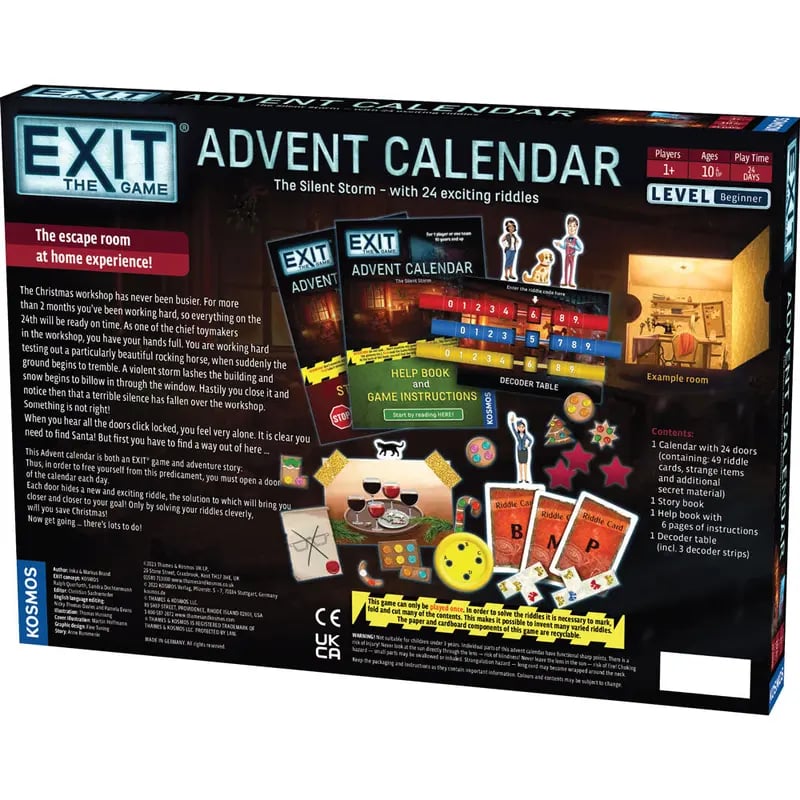 🔐🎄Escape the Workshop! Advent Calendar – 🗝️ ✨ 24 Days of Puzzle Adventure & Fun