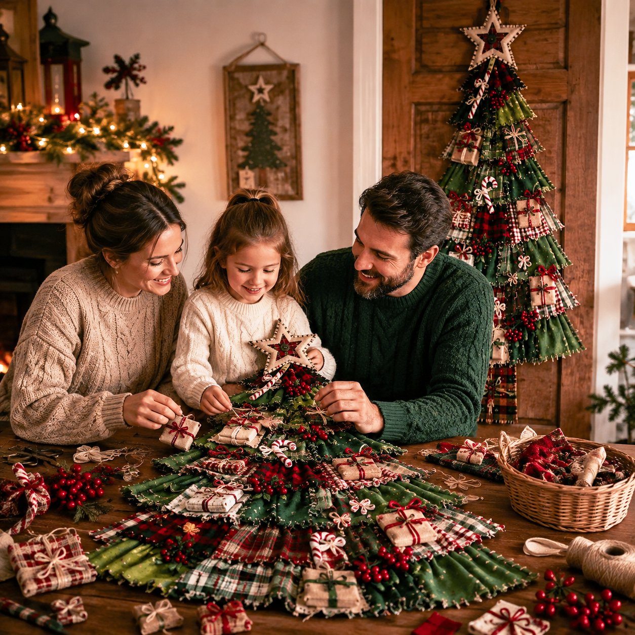 🎄Beginner-Friendly DIY Oversized Patchwork Christmas Tree Door Hanging Kit | Complete Kit with All Tools & Step-by-Step Guide Included 💕