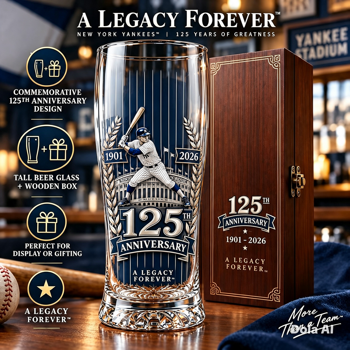 Let’s Go Tribe! 125th Anniversary Commemorative Pint Glass