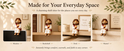 🎁LAST DAY 50% OFF- ✝️🙏 Jesus Shelf Sitter Figurines – 5 Meaningful Poses ❤️ Christian Faith Desk & Shelf Décor 🎁