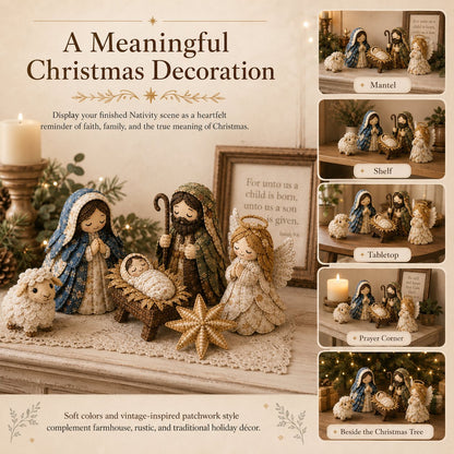 DIY Patchwork Nativity Scene Sewing Kit (Beginner-Friendly)