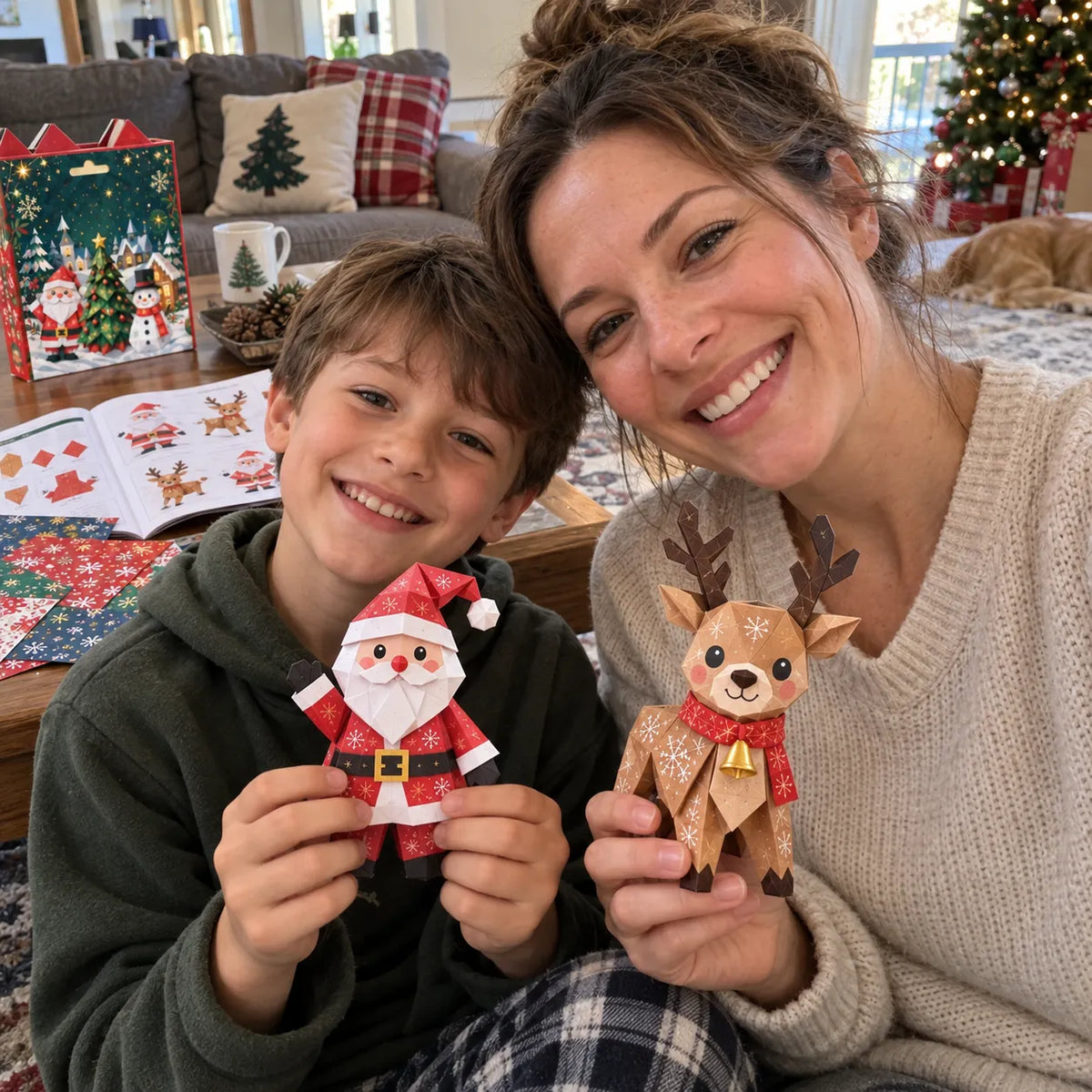 🎄✨ Create Your Own Christmas Magic – Easy 3D Layered Paper Craft Kit for Beginners