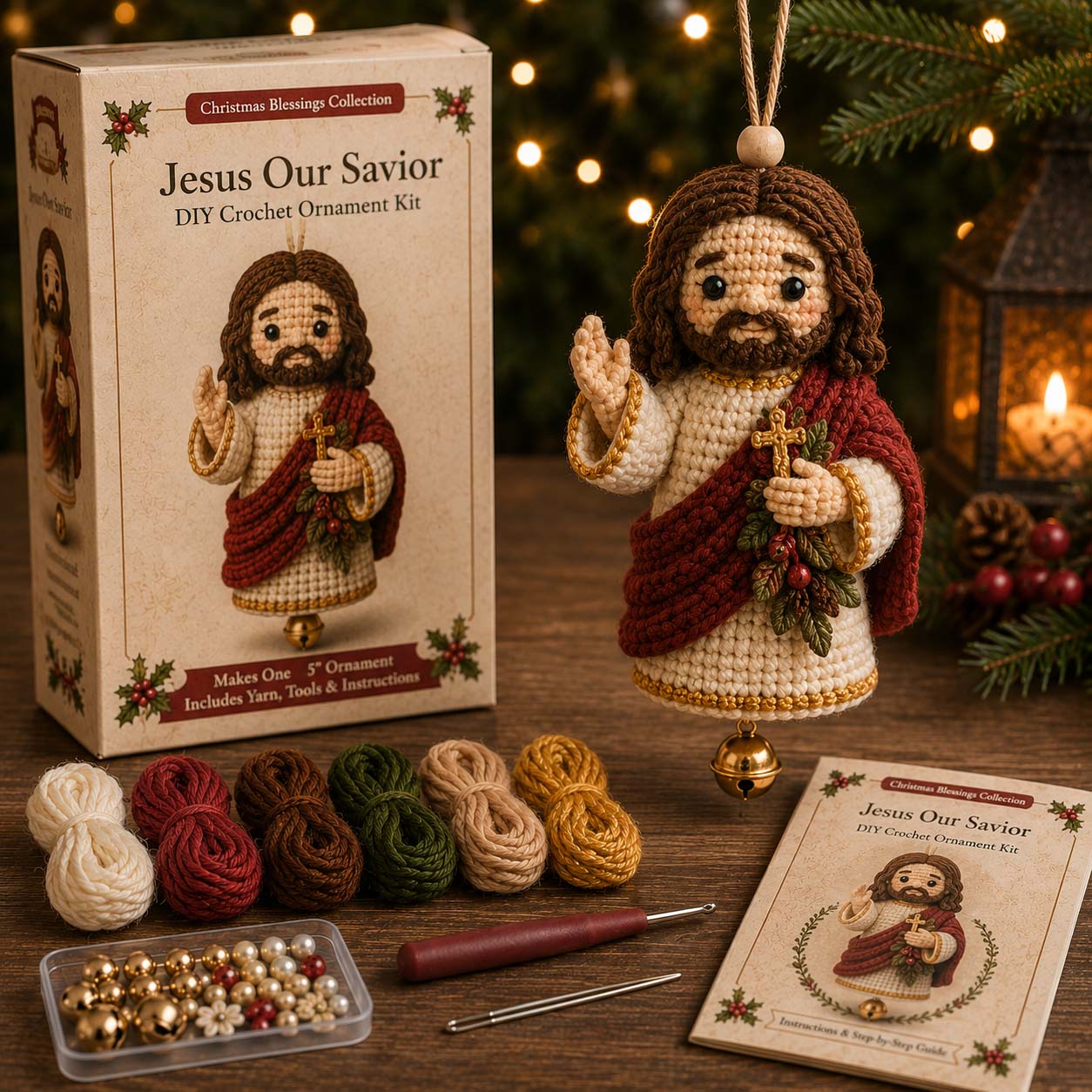 🎄 Christmas Character Fabric Ornament DIY Kit