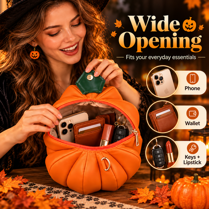 🎁 Pumpkin Crossbody Purse – Cute Halloween & Fall Handbag