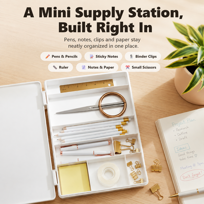 📋 All-in-One Storage Clipboard Organizer – Built-In Compartments for Paper & Office Supplies
