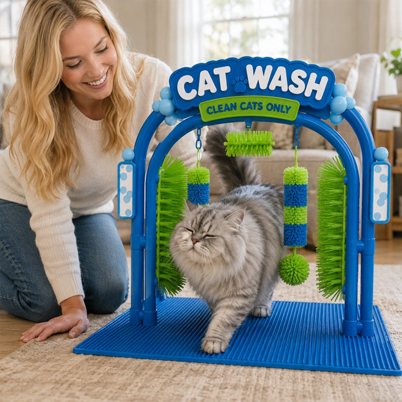 🐱🧹 Purr & Brush Self-Grooming Station – Loose Fur Catcher for Everyday Cat Care