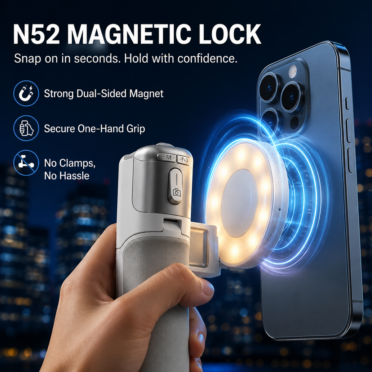 Strong N52 magnetic phone attachment