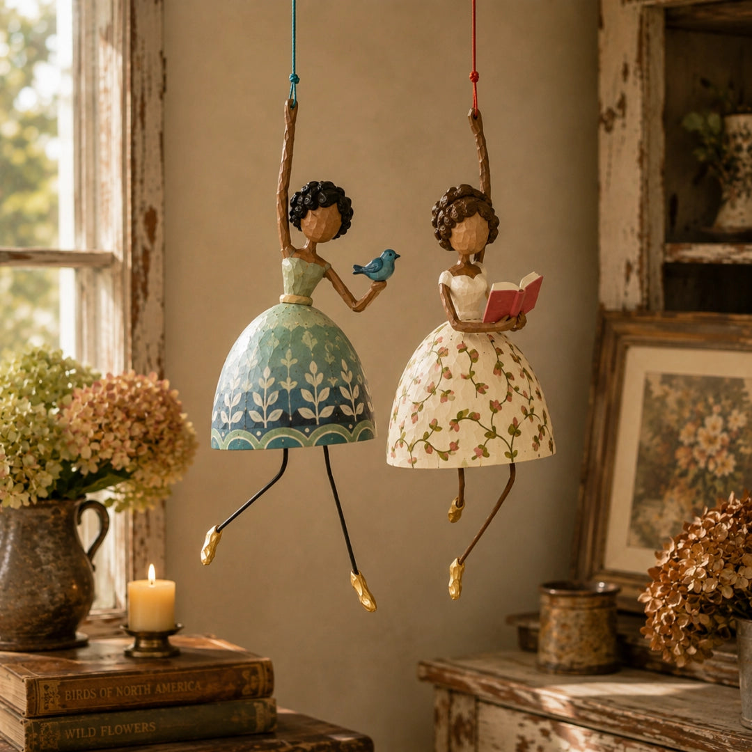 Whimsical Dancing Lady Hanging Ornament