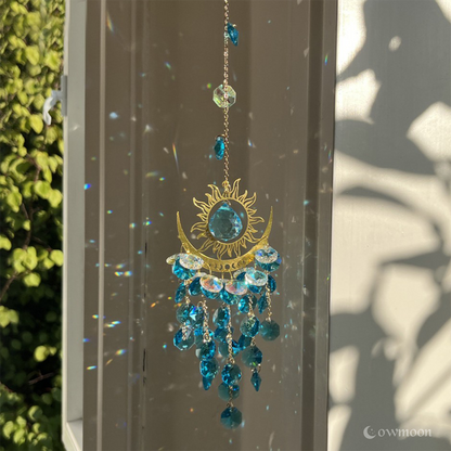 🌈Sunburst Crystal Light Catcher – Handmade Bohemian Style Light Catcher