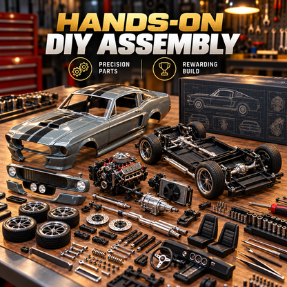 🏎️ 1967-Inspired GT500 Fastback DIY Model Car Kit – Build & Display!!!
