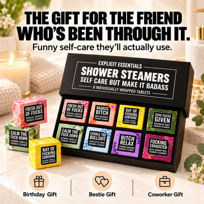 Bad Day Shower Steamers Gift Set – 8 Scented Self-Care Shower Tablets