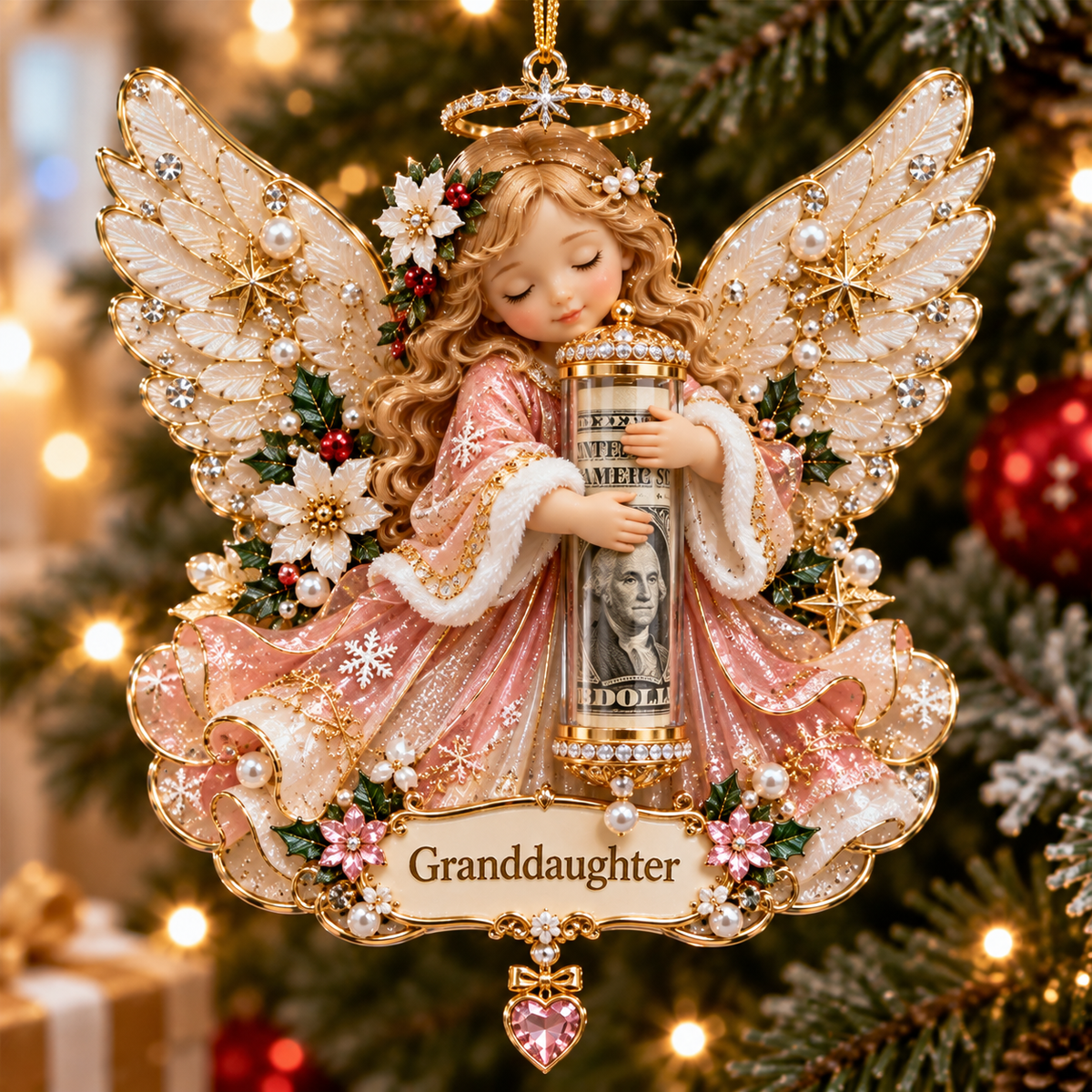👼🎄 Christmas Angel Cash Holder Ornament