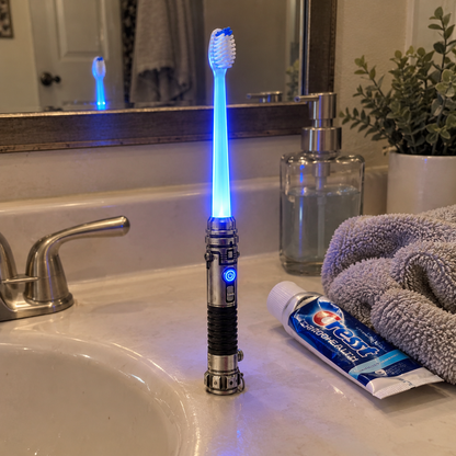 Galactic Glow Toothbrush – LED Light-Up Manual Toothbrush