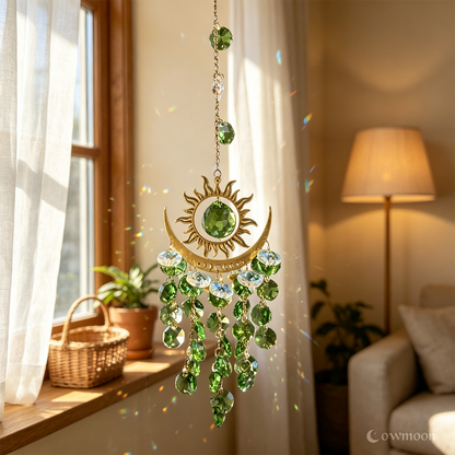 🌈Sunburst Crystal Light Catcher – Handmade Bohemian Style Light Catcher
