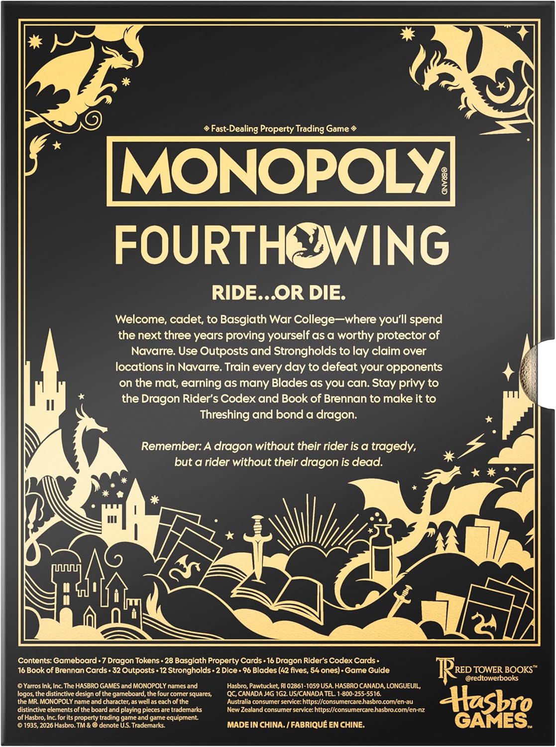 Fourth Wing themed game board