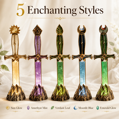 Enchanted Relic Glow Sword – Mystical Fantasy Light-Up Display Decor
